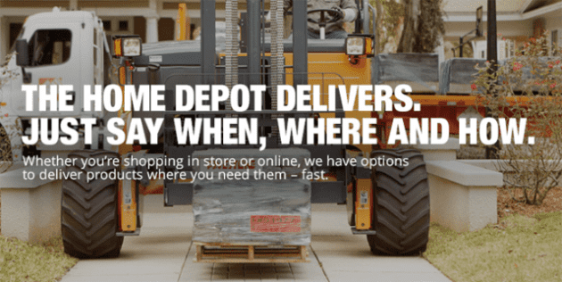 Home Depot shipping