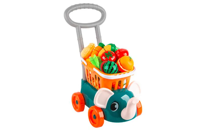  Food Supermarket Shopping Cart Set