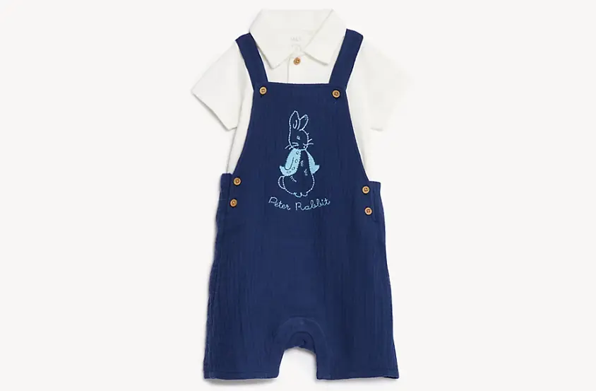 2pc Pure Cotton Peter Rabbit™ Outfit M&S Collection